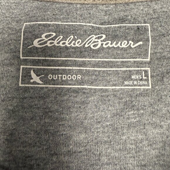 Men's EDDIE BAUER Outdoor‎ Thick Heather Gray Henley- Size Large - Picture 7 of 10